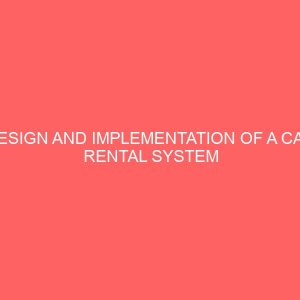 design and implementation of a car rental system 24738