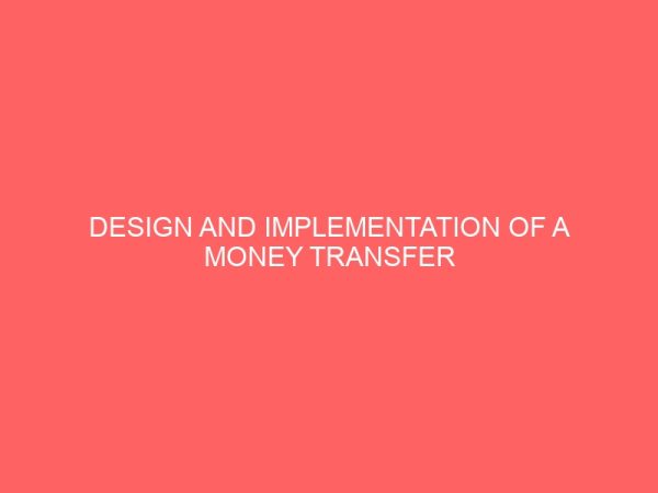 design and implementation of a money transfer system 24631