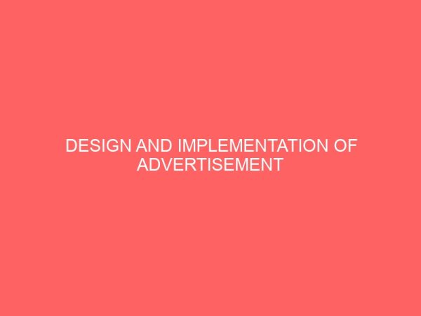 design and implementation of advertisement management system 29261