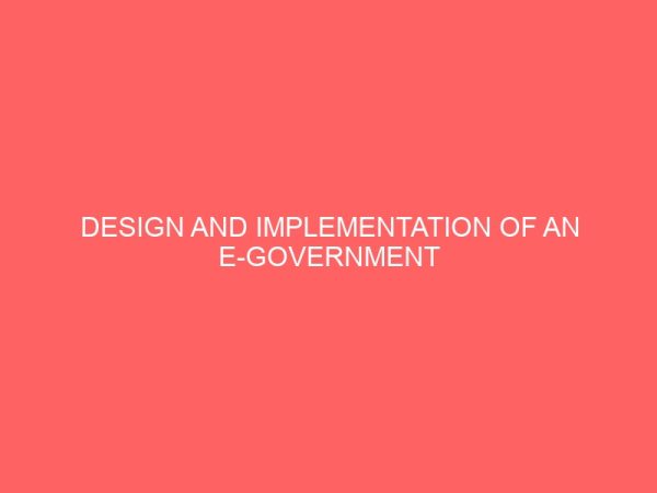 design and implementation of an e government system 2 25490