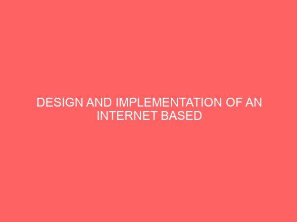 design and implementation of an internet based hostel accommodation allocation system 25234