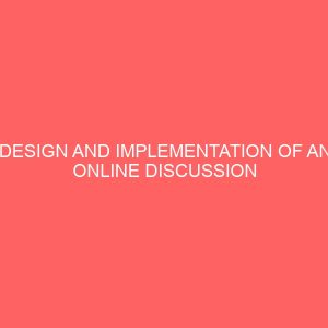 design and implementation of an online discussion forum 23130