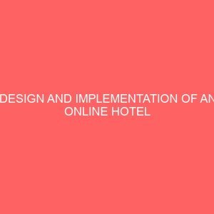 design and implementation of an online hotel reservation system 23954
