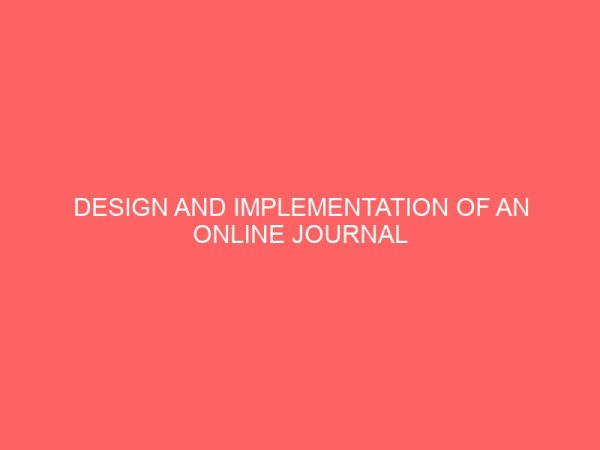 design and implementation of an online journal management system 23934