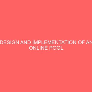 design and implementation of an online pool business system 28988