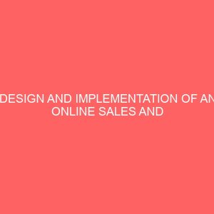 design and implementation of an online sales and inventory management system 24951