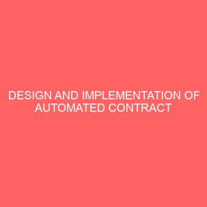design and implementation of automated contract bidding system 23147