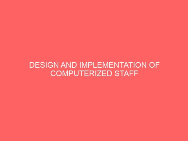 design and implementation of computerized staff record department 13982