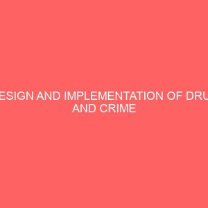 design and implementation of drug and crime database 23554