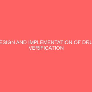 design and implementation of drug verification system using gsm 14001