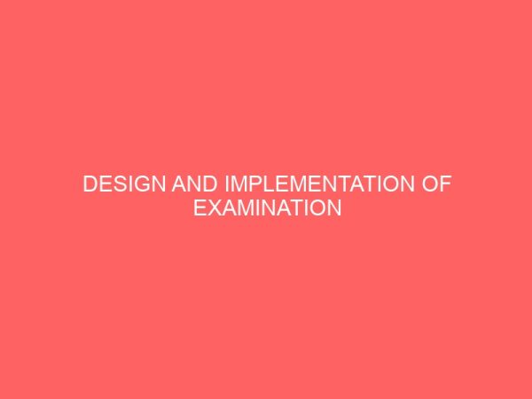 design and implementation of examination scheduling and allocation system 14187