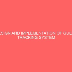 design and implementation of guest tracking system 14166