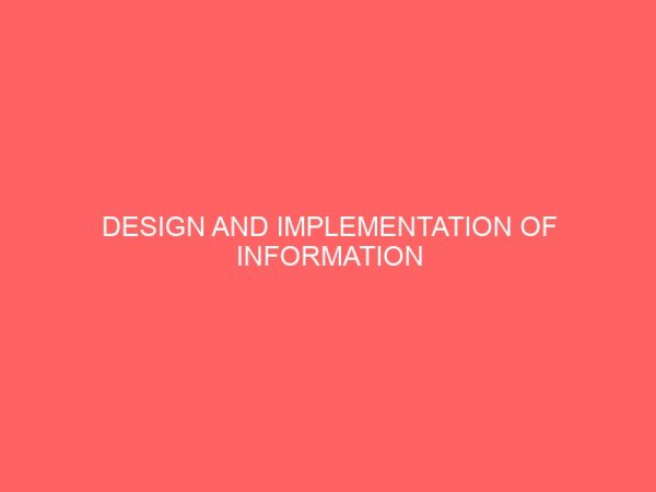 design and implementation of information management system for computer science department 2 28407