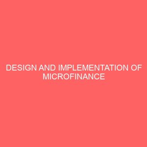 design and implementation of microfinance accounting information system 24296