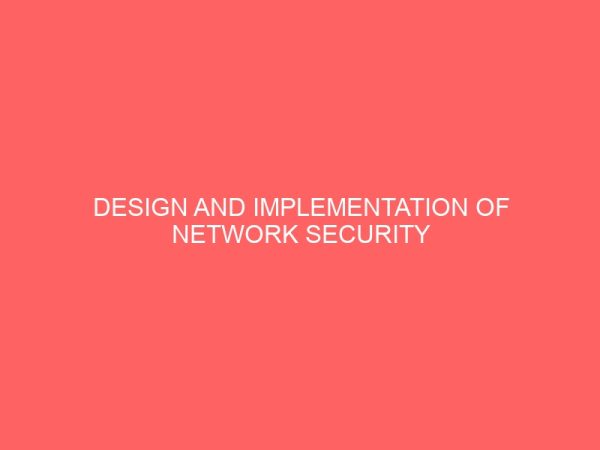 design and implementation of network security 28635