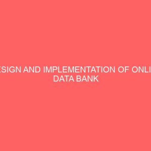design and implementation of online data bank profile tracking system 23956