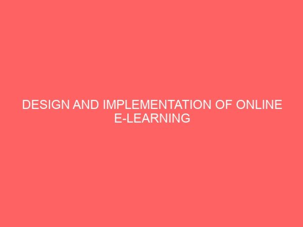 design and implementation of online e learning center 28405