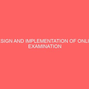 design and implementation of online examination of unified tertiary matriculation examination 32028