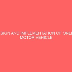 design and implementation of online motor vehicle licensing system 28429