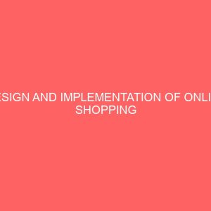design and implementation of online shopping system 14188