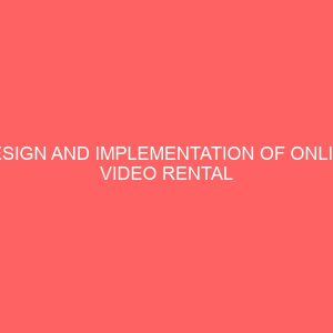 design and implementation of online video rental service 29364
