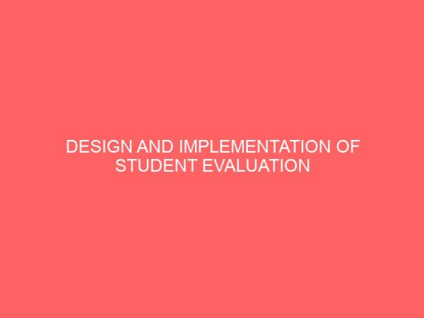 design and implementation of student evaluation program 24678