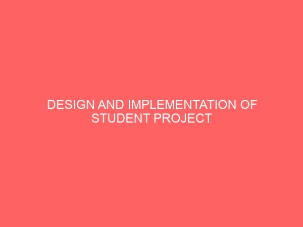 design and implementation of student project allocation and verification for monitoring duplication 28416