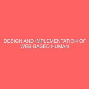 design and implementation of web based human resource management system 22352
