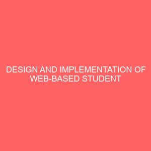 design and implementation of web based student information system 24626