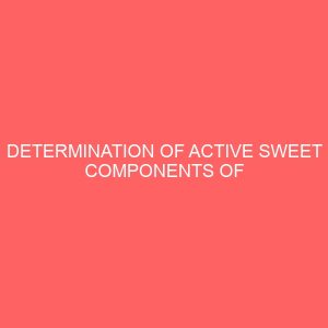 determination of active sweet components of common artificial sweeteners that are used as replacement for sugar 2 27221