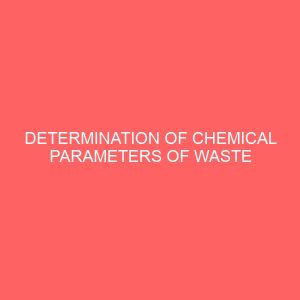 determination of chemical parameters of waste water from artificial fish pond 106492