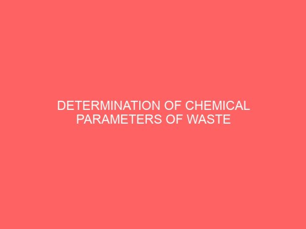 determination of chemical parameters of waste water from artificial fish pond 106492
