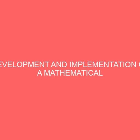 development and implementation of a mathematical model of distant education system 32032