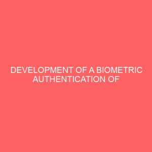 development of a biometric authentication of voters and voting process 24956