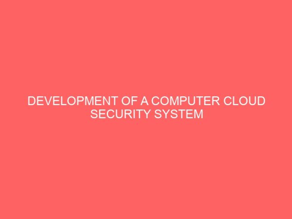 development of a computer cloud security system 29496