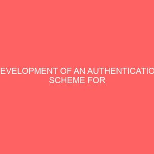 development of an authentication scheme for android phones 14065