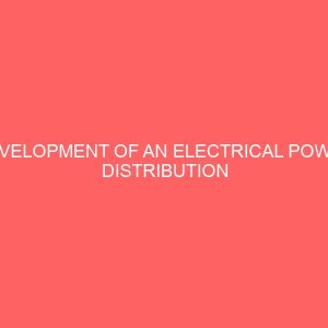 development of an electrical power distribution information system 24959