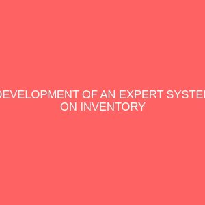 development of an expert system on inventory management 23236