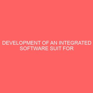 development of an integrated software suit for academic planning unit 23415
