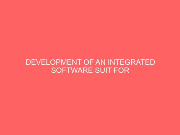 development of an integrated software suit for academic planning unit 23415
