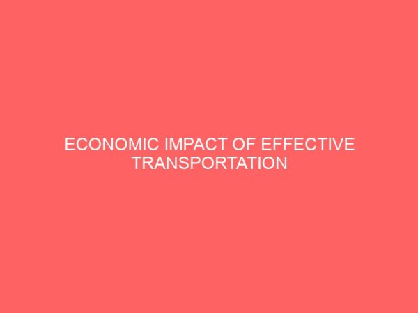 economic impact of effective transportation system on tourism development study of gombe state 2 31564