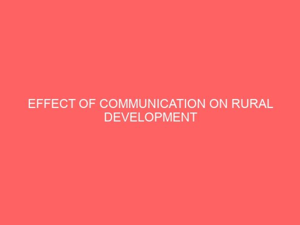 effect of communication on rural development 2 17278