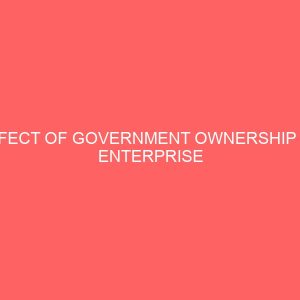 effect of government ownership on enterprise efficiency 13274