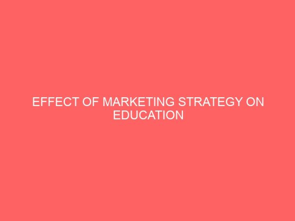 effect of marketing strategy on education 30613