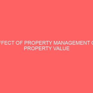 effect of property management on property value 13362