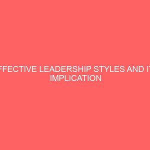 effective leadership styles and its implication on organizational productivity 39365