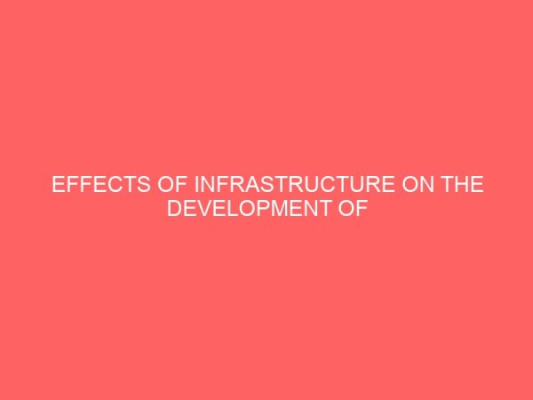 effects of infrastructure on the development of education in egbedore local government 30427