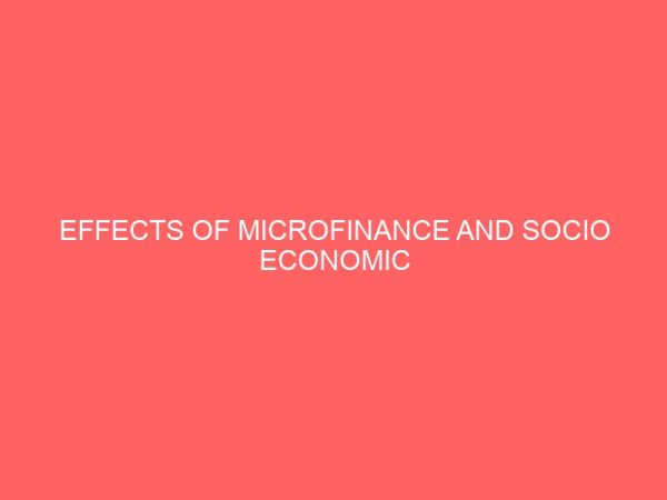 effects of microfinance and socio economic empowerment of women in nigeria 2 13258