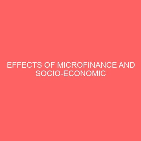 effects of microfinance and socio economic empowerment of women in nigeria 13176