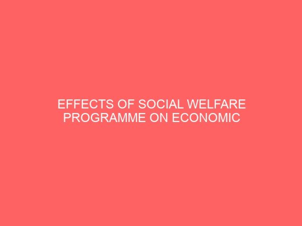 effects of social welfare programme on economic development of rural women in nigeria a case study of awgu local government area 36725